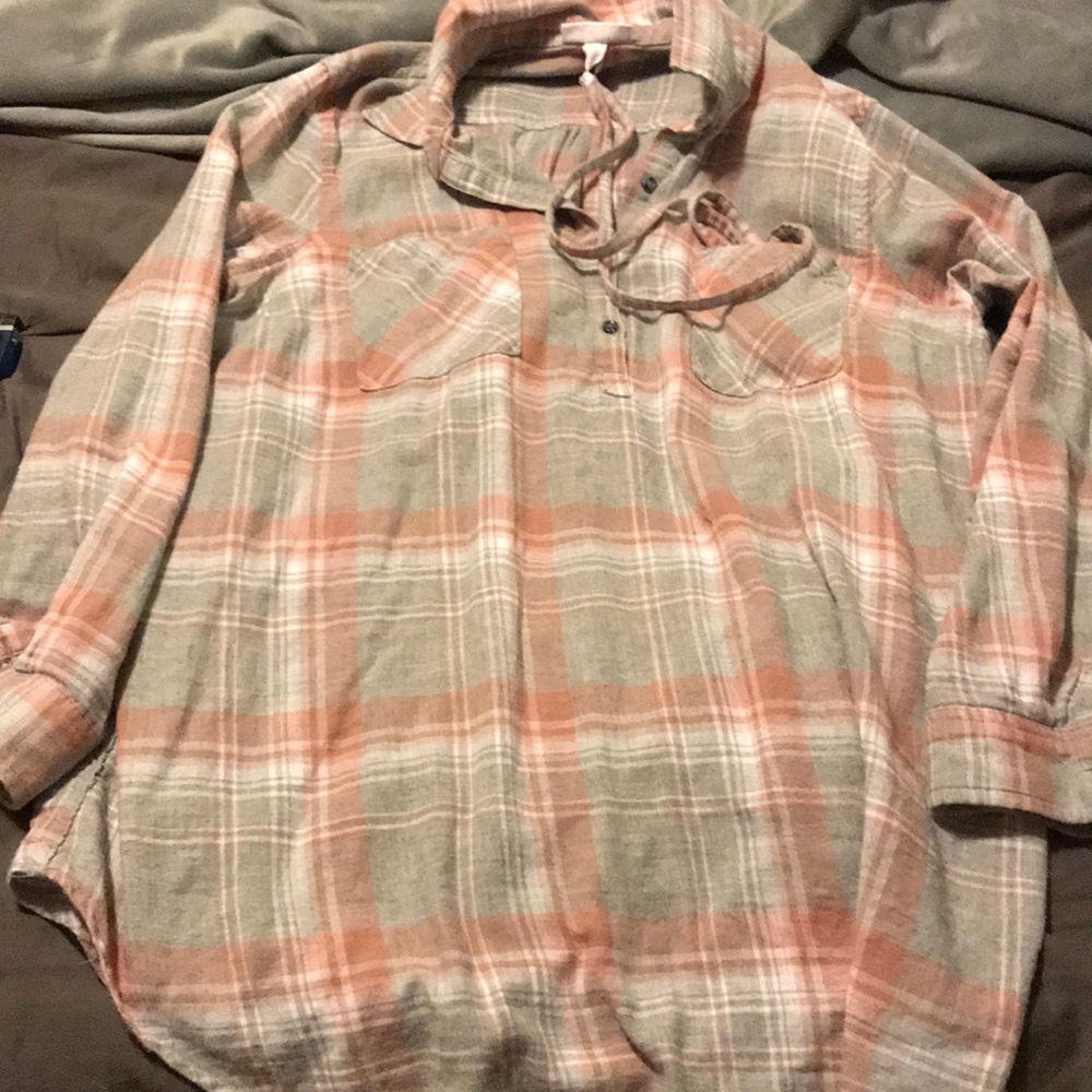 Plaid dress top